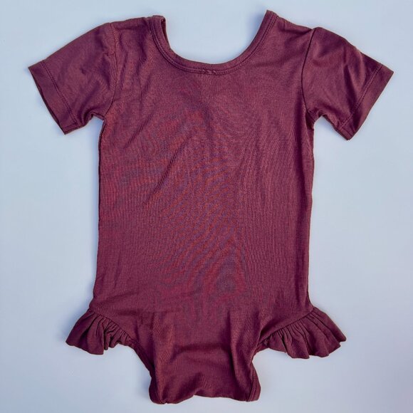 Kate Quinn Ruffle-Leg Bodysuit – Plum, 18–24M | NWT (new with tags) - Picture 6 of 6